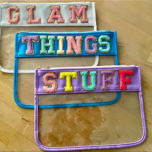 Clear Nylon Pouch - Chenille Letters (Stuff) - Picture 2 of 2